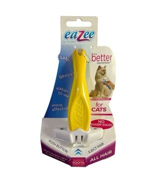 Eazee Cat DeShedding Yellow Brush By Foolee